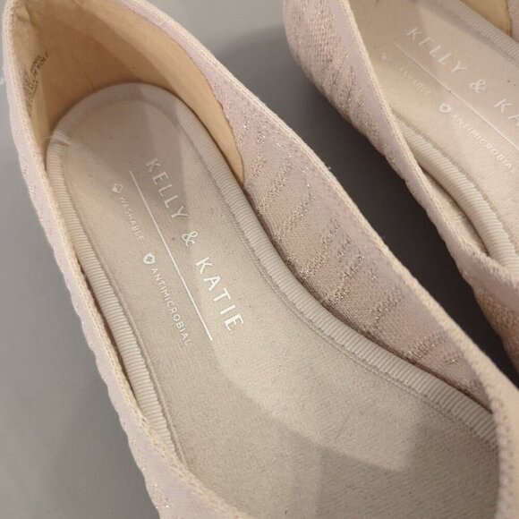 Kelly And Katie Fonzie 2 Ballet Flat Cream Washable Pointy Toe Size 6.5M - Picture 6 of 9